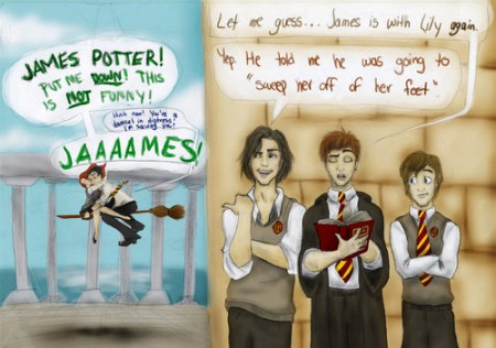Lily, James, Sirius, Lupin, Peter